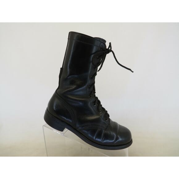 Vulcan Black Leather Laces Military Combat Boots Mens Size 5.5 C - Picture 1 of 11
